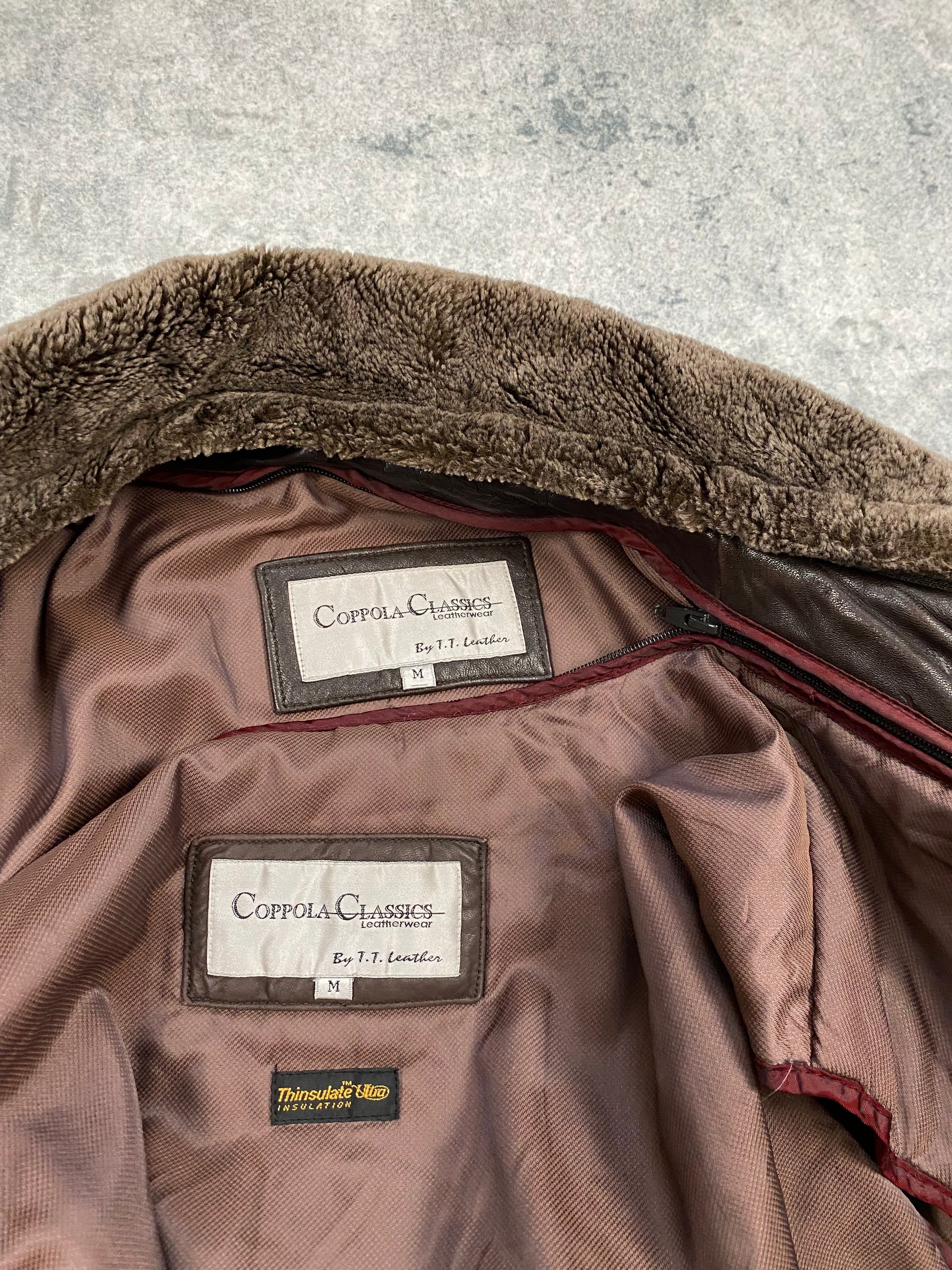 Premium Vintage Genuine Leather Jacket – Brown – Removable Lining & Collar – Boxy Fit – Size M (fits L)