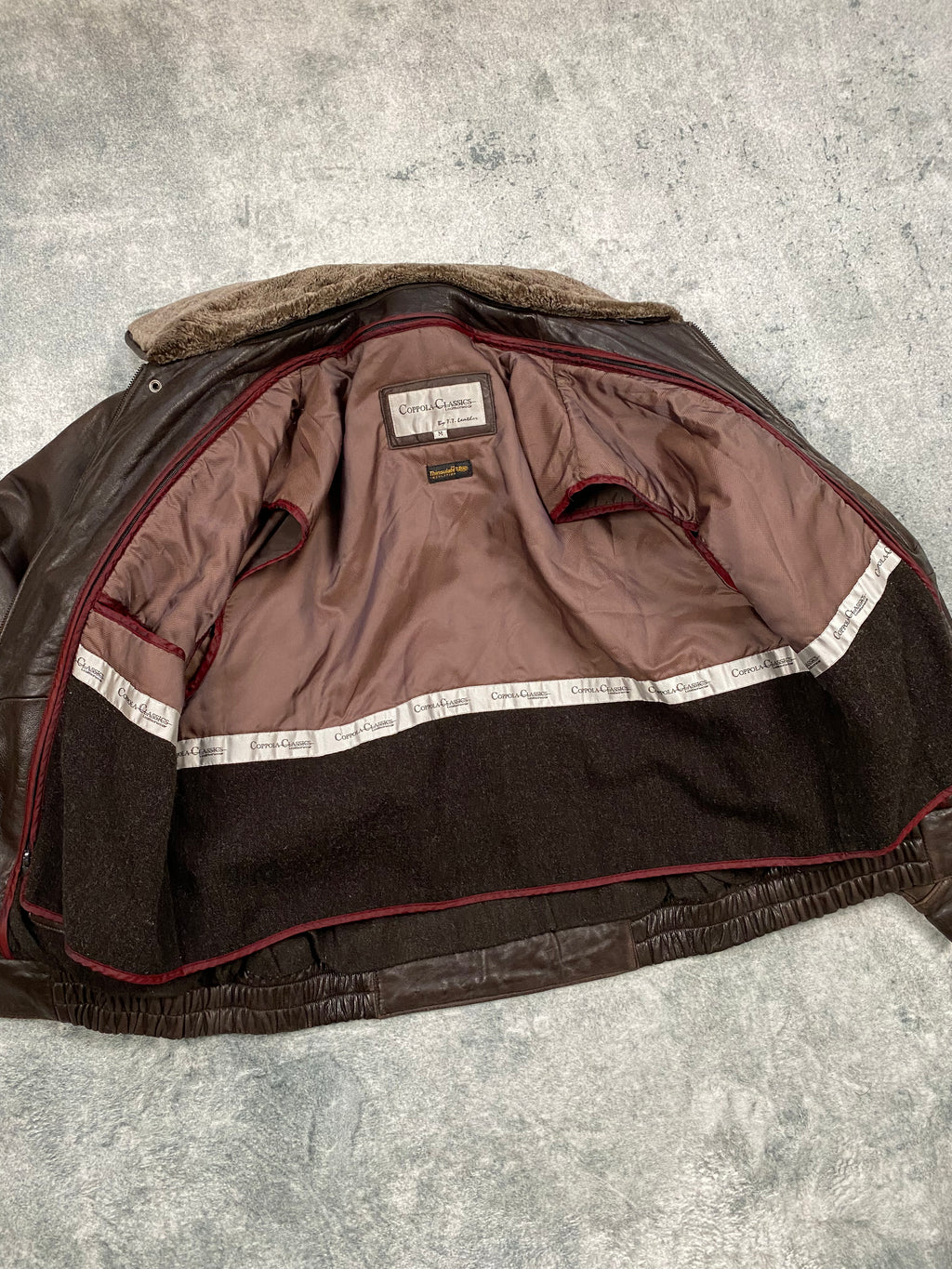 Premium Vintage Genuine Leather Jacket – Brown – Removable Lining & Collar – Boxy Fit – Size M (fits L)
