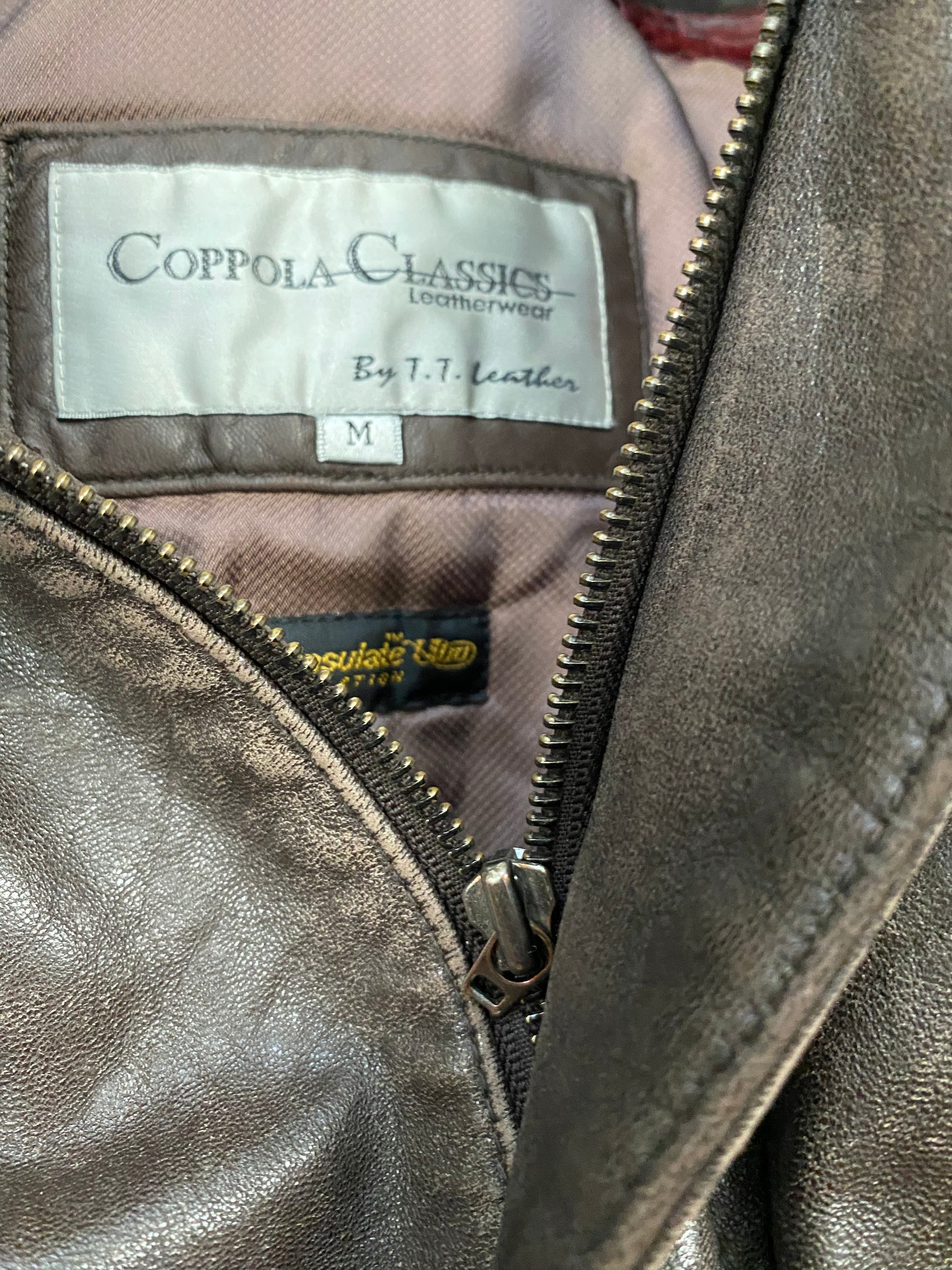 Premium Vintage Genuine Leather Jacket – Brown – Removable Lining & Collar – Boxy Fit – Size M (fits L)