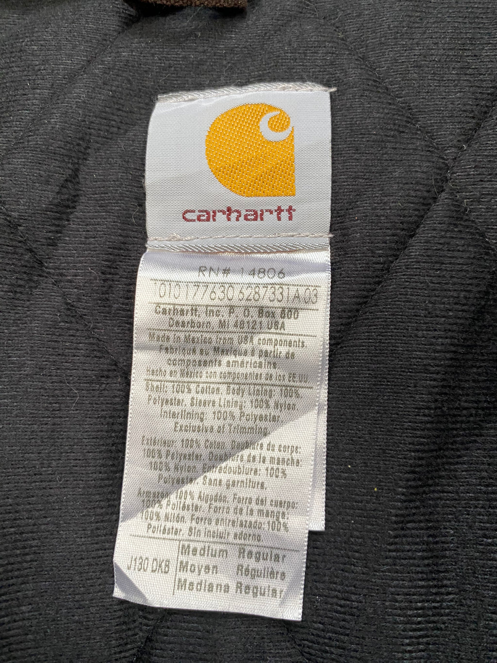 Carhartt Active Jacket J130 DKB Size M